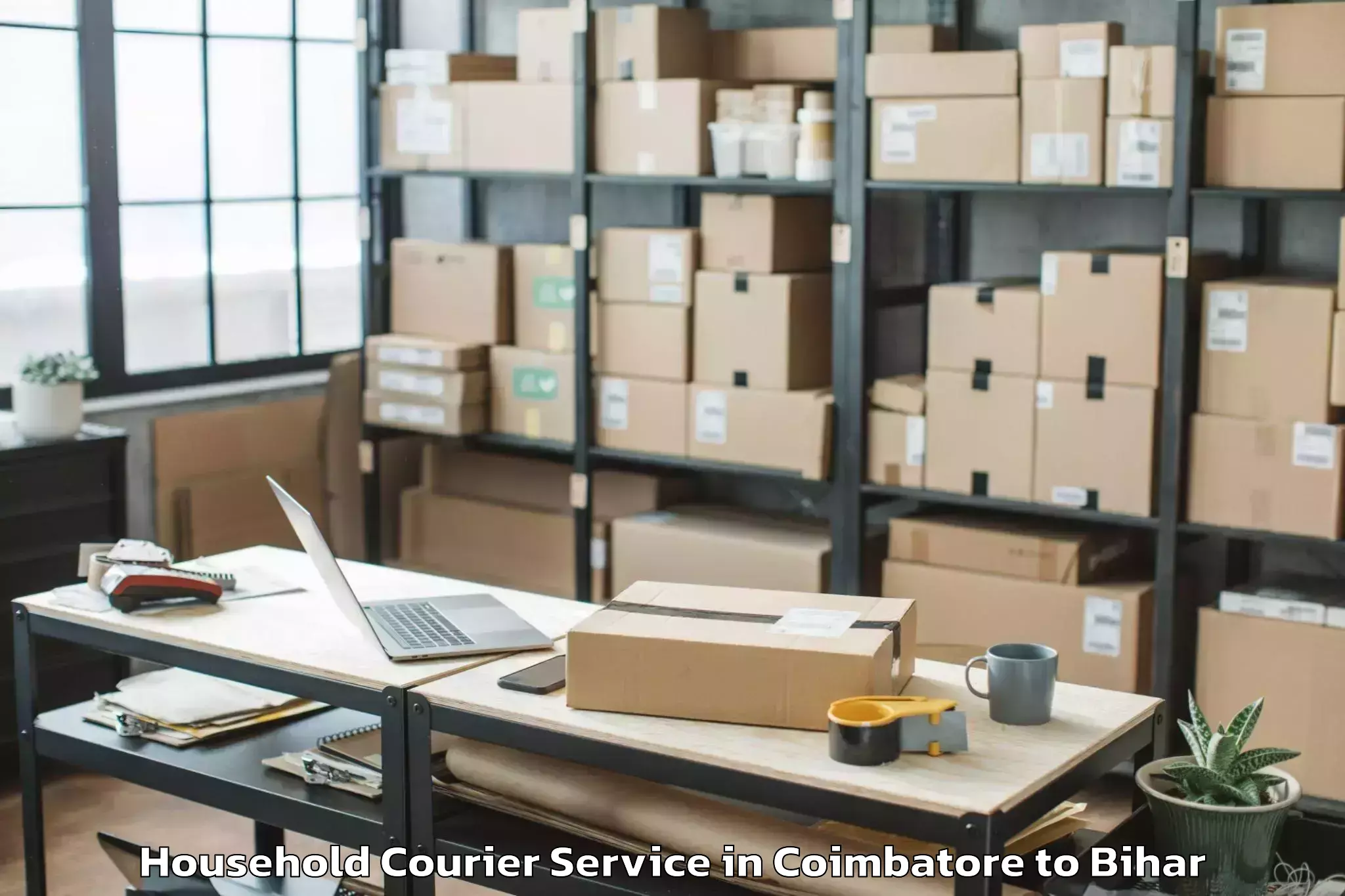 Book Coimbatore to Bairagnia Household Courier